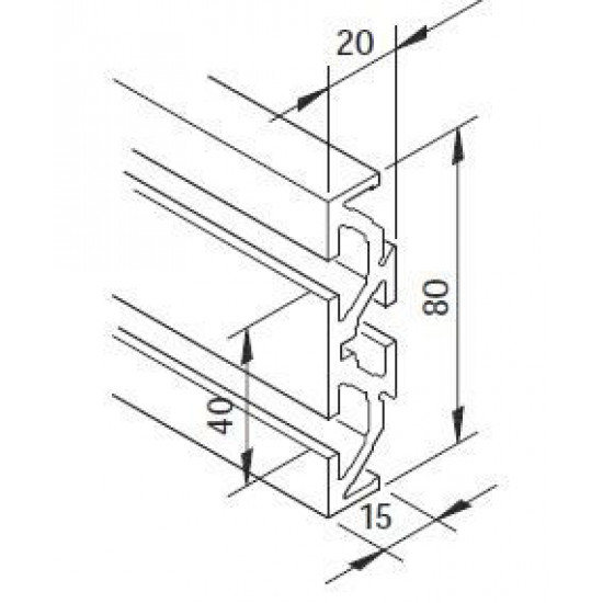 Aluprofil mk 2040.80