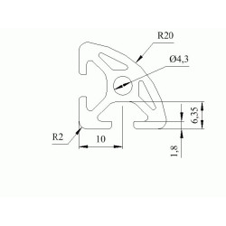 Aluprofil - R20-90