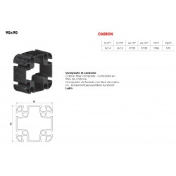 Carbon profil - 90x90