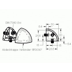 Sarokösszekötő - 3D - 30x30 - 90 - Készlet