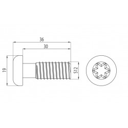 Csavar - zs-m12x30-s