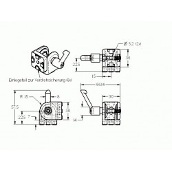 Csukló - 30x30 - Rögzítőkarral