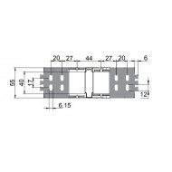 Energialánc végelem pár - 24x40 - műanyag