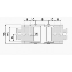 Energialánc végelem pár - 10x30 - műanyag