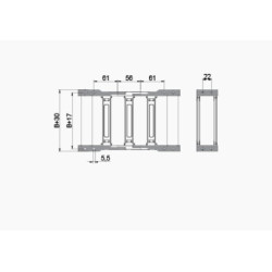 Energialánc végelem - 35x100 - műanyag