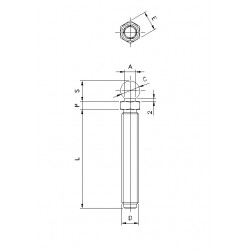 Gépláb Csavar M8x70 (13,8 talphoz)