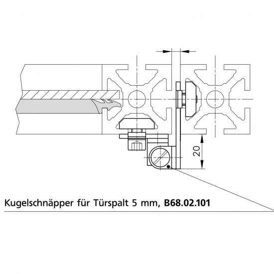 Golyós zár - 5 mm