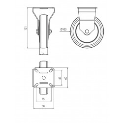 Görgő - D100 - Fix