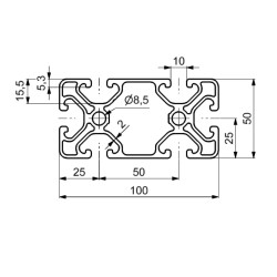 Aluprofil100x50 - ECO