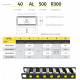 IRK40 Energialánc40x250 - R100 - Aluminíum - nyitható