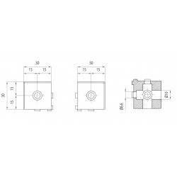 Kockaösszekötő - 30x30-2d