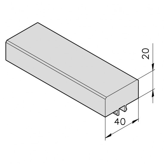 Koptató Profil mk 1040.04 - 40 x 20