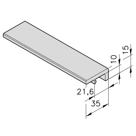 Koptató Profil mk 1040.05 - 35 x 15