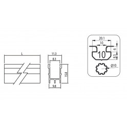 Led lámpa adapter - LED adapter - L=1000 mm