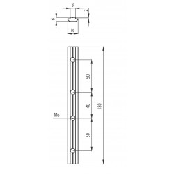 Összekötő elem - m6-L180mm