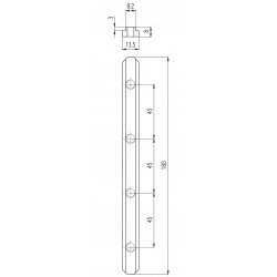 Összekötő elem - M8 - L=180mm V2