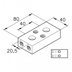 Pneumatikai csatlakozó rögzítő - G1/8"