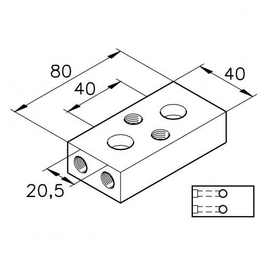 Pneumatikai csatlakozó rögzítő - G1/8"