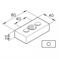 Pneumatikai csatlakozó rögzítő - G1/4"