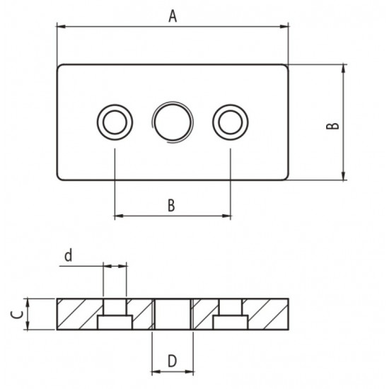 Pneumatikus elem - 90x45 - Alu