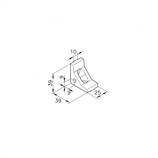 Sarokelem - E25S - 39x39x25