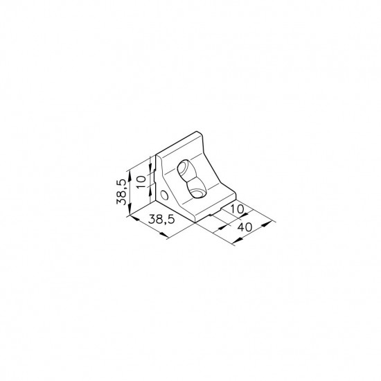 Sarokelem - E40S - 38,5x38,5x40