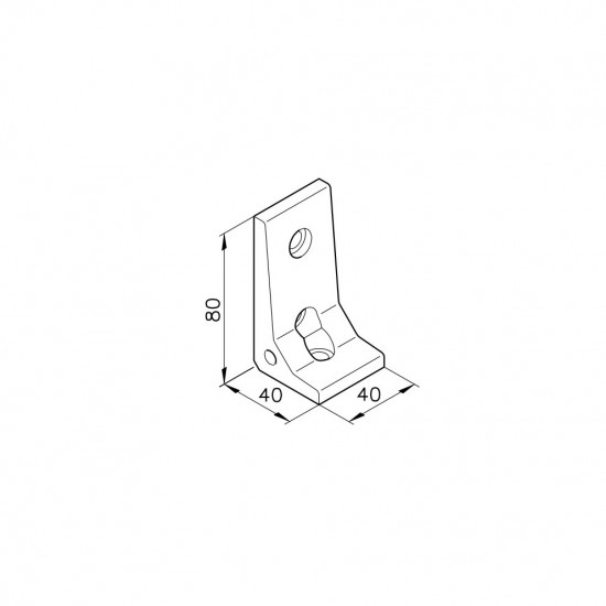 Sarokelem - F40 - 80x40x40