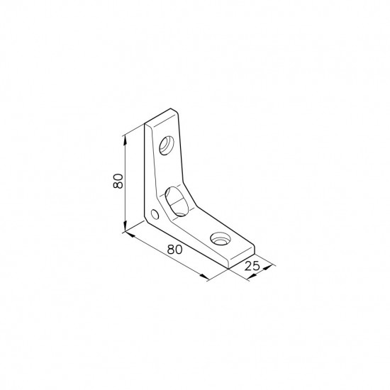 Sarokelem - G25 - 80x80x25