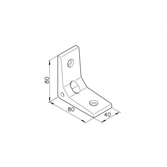 Sarokelem - G40 - 80x80x40