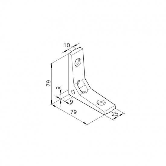 Sarokelem - G25S - 79x79x25