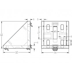 Sarokelem - 60x60 - Alu változat