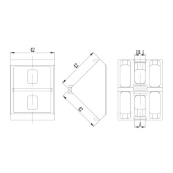 Sarokelem - 45x45 -Alu változat -V2