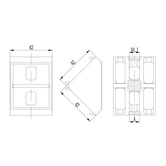 Sarokelem - 45x45 -Alu változat -V2
