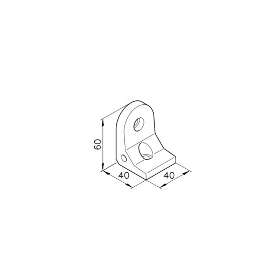 Sarokelem - F40R - 60x40x40 - készletben