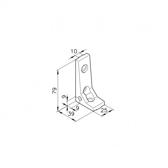 Sarokelem - F25S - 79x39x25 - készletben