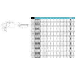 Szorító fogantyú külső menet: M10 - LRP/80 M10X30