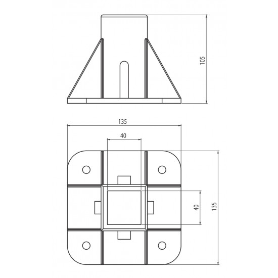 Talp - 40x40 - Alu - Univerzális