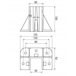 Talp - 50x50-es Aluprofilhoz