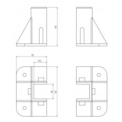 Talp - 80x40 - Alu - Univerzális