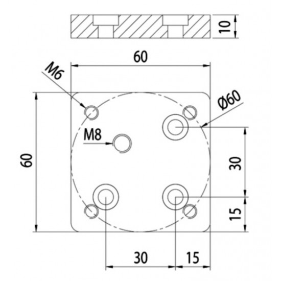 Talpelem - 60x60 - M8