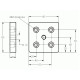 Talplemez -  80x80 - M12 - Alu