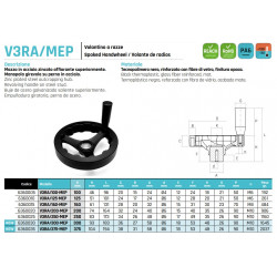 V3RA/160 MEP Három küllős kézikerék - D160