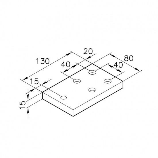 Végzáró lap - 130x80 - (80x80 profilhoz) - 40/17