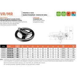 VR/200 MR Három küllős kézikerék - D200