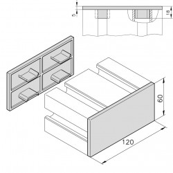 Zárókupak - 120x60 - Fekete