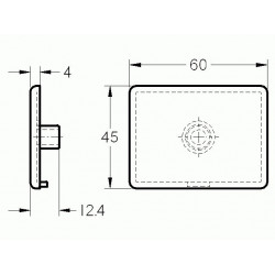 Zárókupak - 60x45 -Fekete