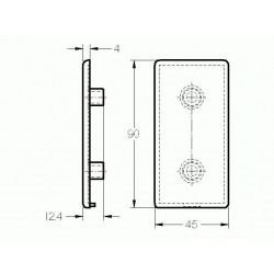 Zárókupak - 90x45 - Fekete