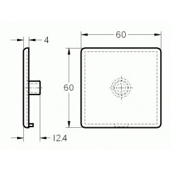 Zárókupak - 60x60 - Fekete