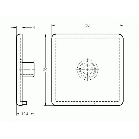 Zárókupak - 50x50 - Fekete