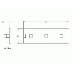 Zárókupak - 60x20 - Fekete